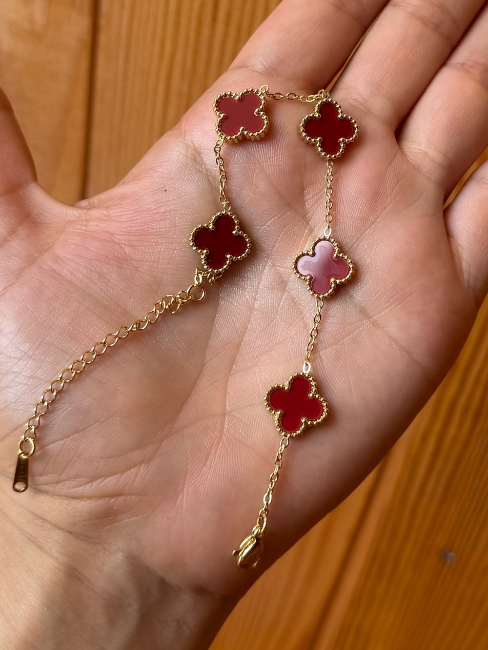 New Red clover bracelet